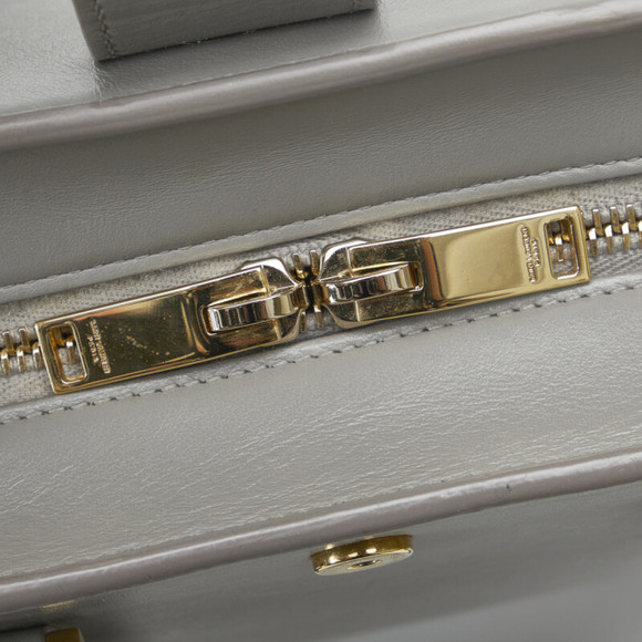 Saint Laurent Monogram Cabas Handbag Leather Gray - Picture 5 of 8